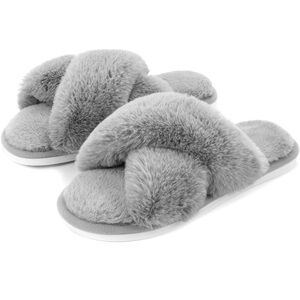 Gray brand new slippers never worn